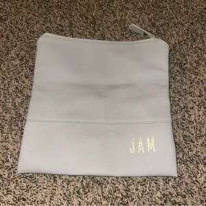 White Textured Cosmetic Bag JAM